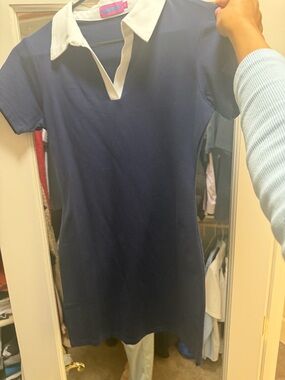 Edikted Navy Mini Dress with White Collar